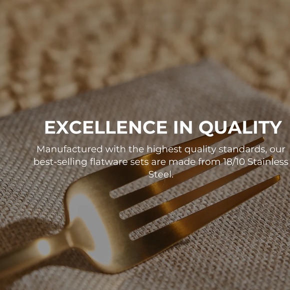 24-Piece Gold Silverware Set Gold Utensils Set for 6, Gold Spoons and Fork - Picture 10 of 15